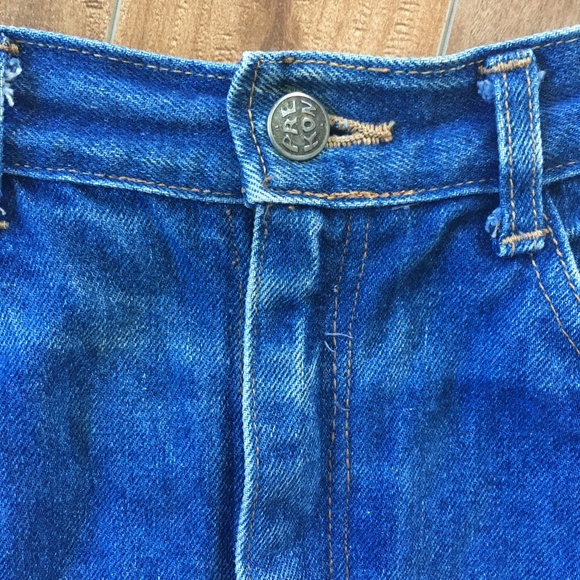 Vintage 1970s Denim Midi Skirt XS - Picture 6 of 8
